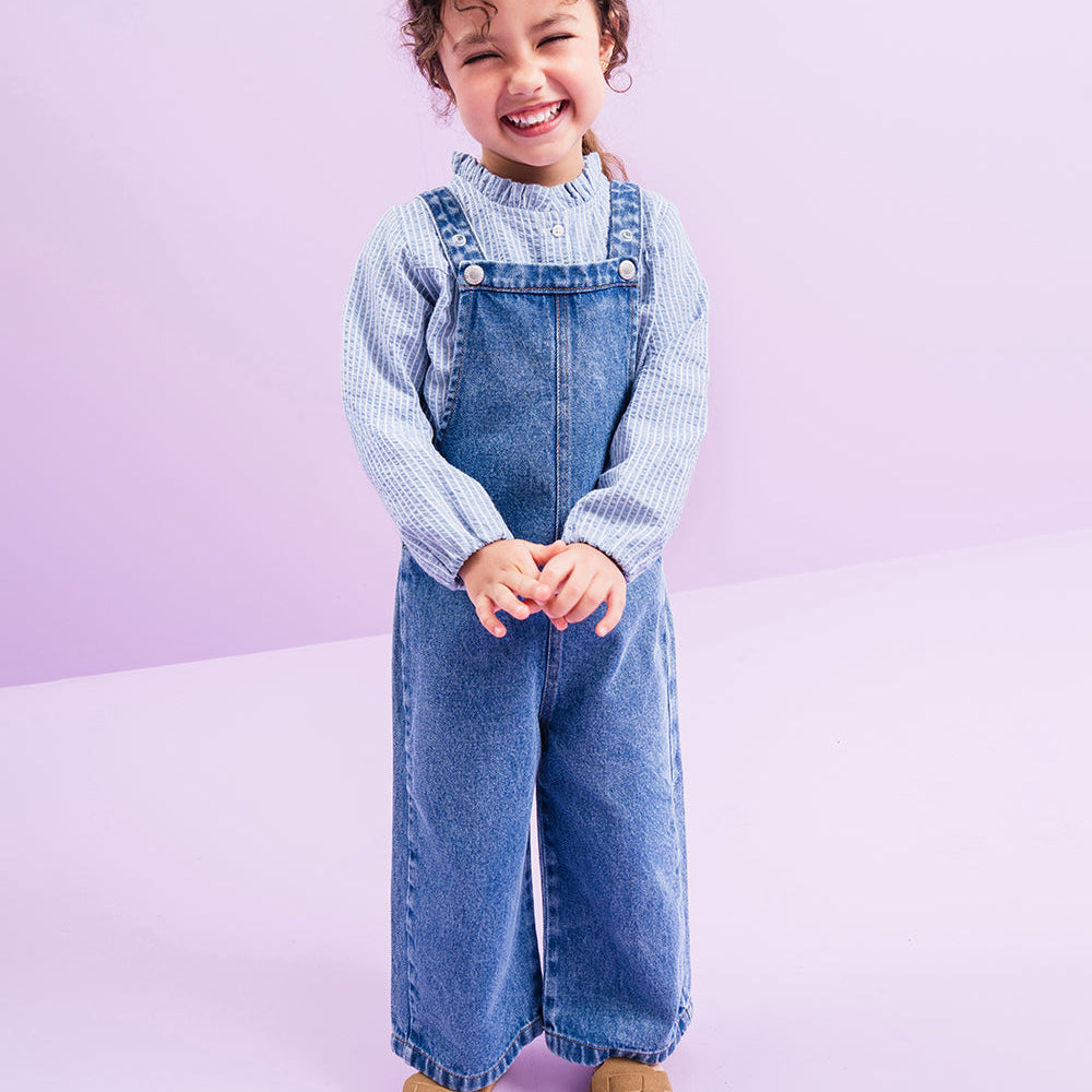 Overol Babyfresh Largo Denim Índigo Medio Unisex para Niños