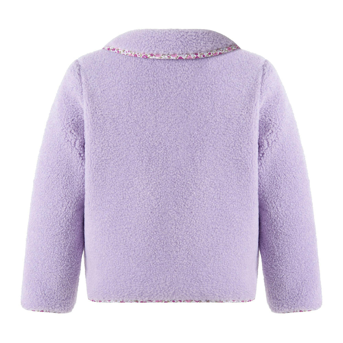 Chaqueta Rachel Riley Shearling con Borde Floral para Niña