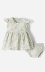 Conjunto Babyfresh Vestido con Bloomer y Chaleco Bebé Niña