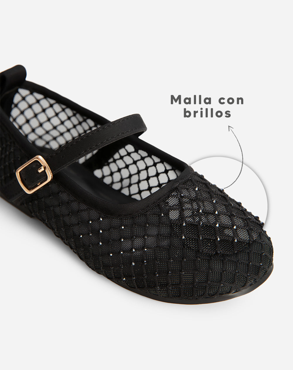 Bailarinas Malla Negras Babyfresh para Niña