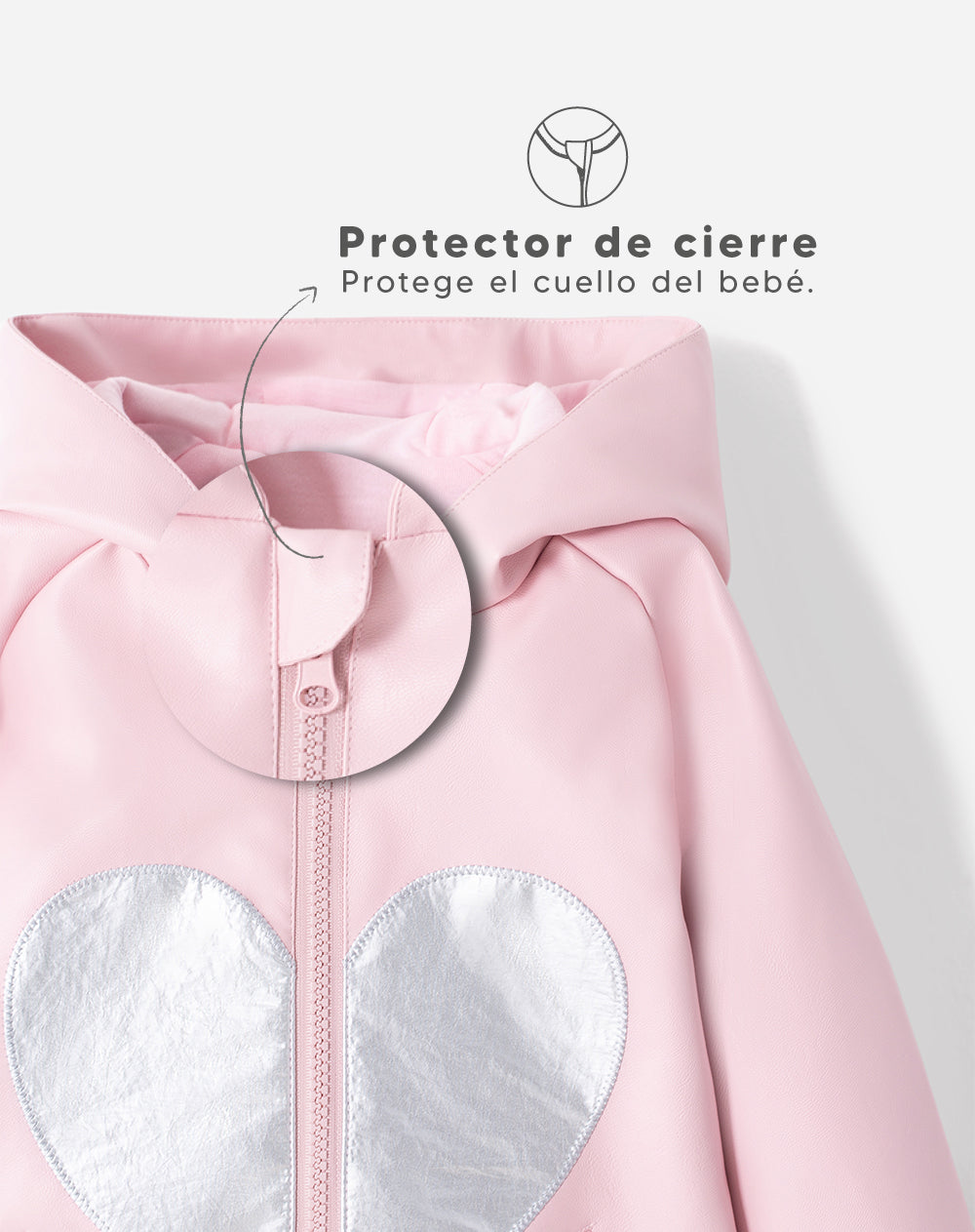 Chaqueta Babyfresh Gato con Capucha Rosada para Niña