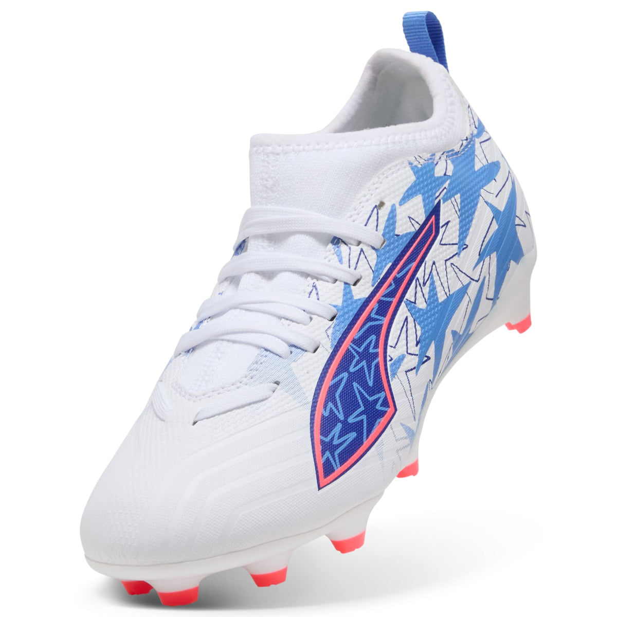 Tacos de futbol para terreno firme/artificial juveniles ULTRA 6 PRO KIDSUPER x CHRISTIAN PULISIC – PUMA White-Pink Lilac-Dusky Blue – vista 6