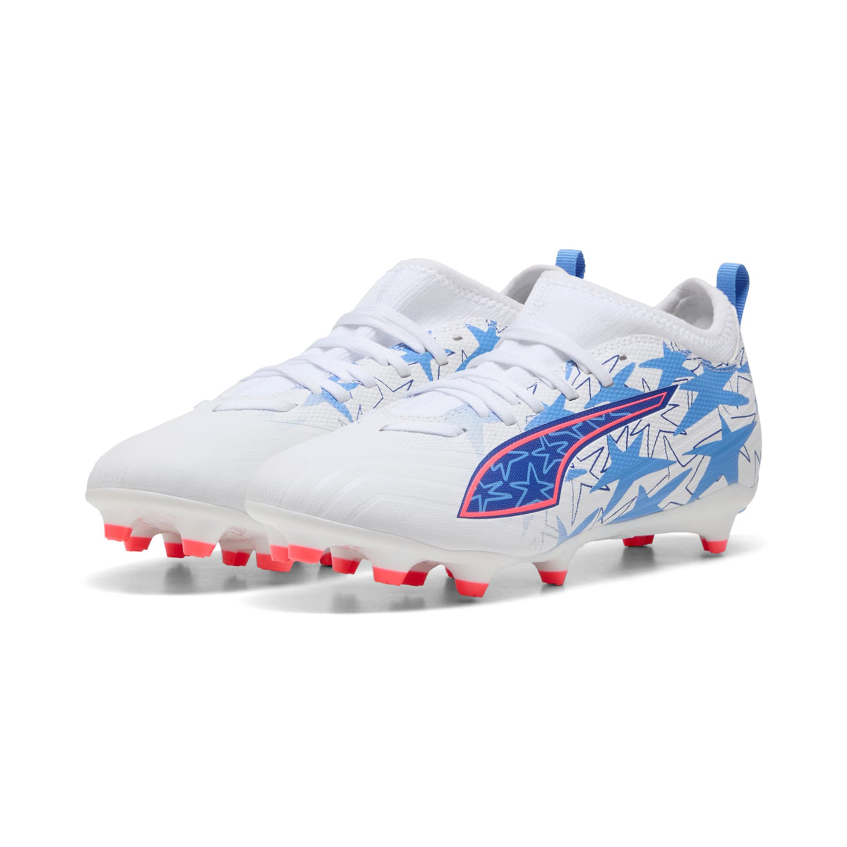 Tacos de futbol para terreno firme/artificial juveniles ULTRA 6 PRO KIDSUPER x CHRISTIAN PULISIC – PUMA White-Pink Lilac-Dusky Blue – vista 2