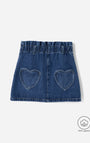 Babyfresh Falda Denim Tiro Medio Índigo para Niñas