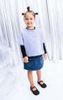 Babyfresh Falda Denim Tiro Medio Índigo para Niñas