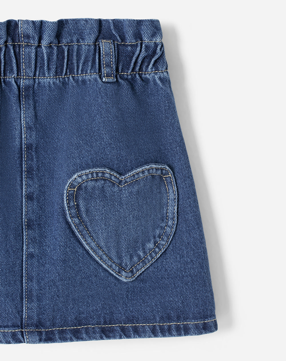 Babyfresh Falda Denim Tiro Medio Índigo para Niñas