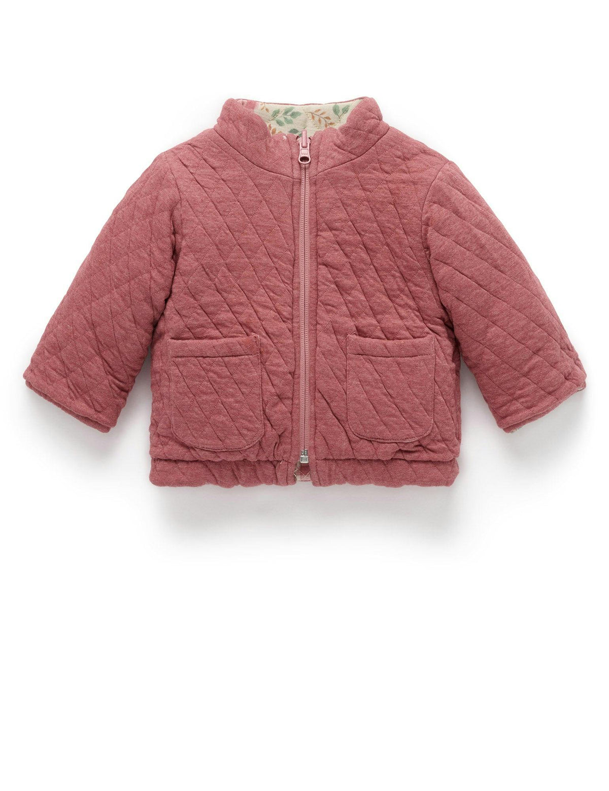 Chaqueta Acolchada Reversible Purebaby con Estampado Patchwork