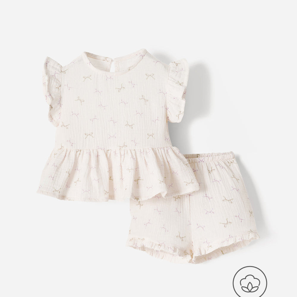 Conjunto Babyfresh Blusa + Short Bebé Niña