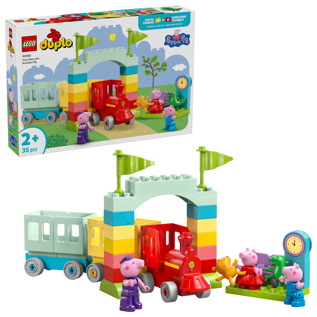 LEGO DUPLO Peppa Pig Viaje en Tren con Abuelo Pig 10466