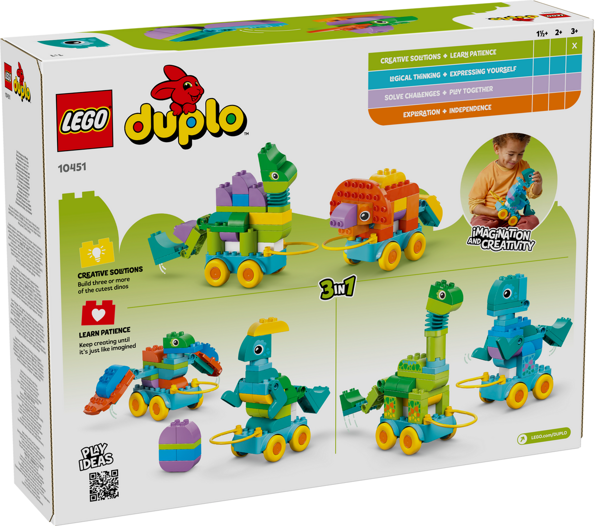 LEGO DUPLO Dinosaurios sobre Ruedas 3en1 10451