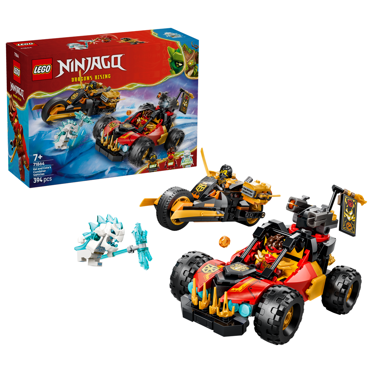 LEGO NINJAGO Vehículos Combinables de Kai y Cole 71864