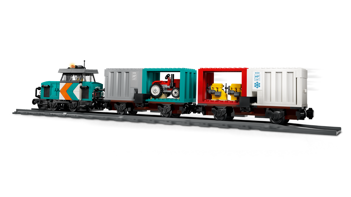 LEGO City Tren de Mercancías del Puerto con Grúa y Camión 60509
