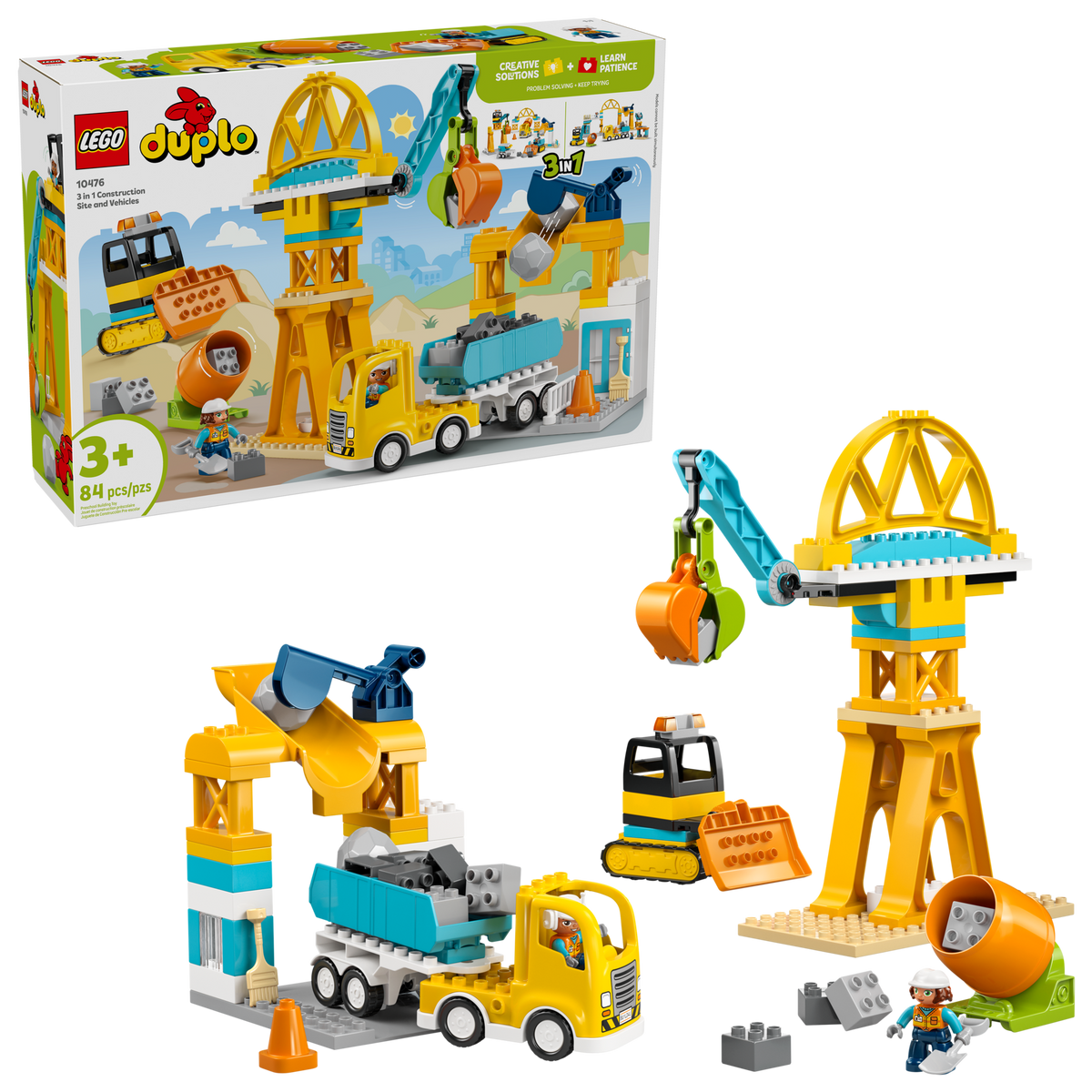 LEGO DUPLO Sitio de Construcción y Vehículos 3 en 1 10476
