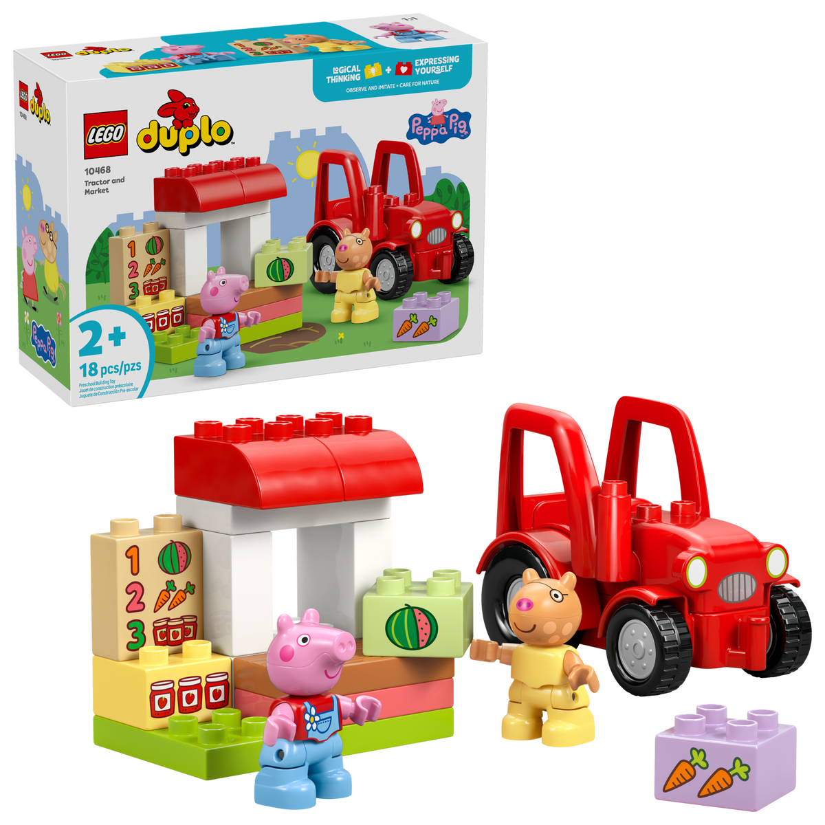 LEGO DUPLO Peppa Pig Tractor y Mercado 10468