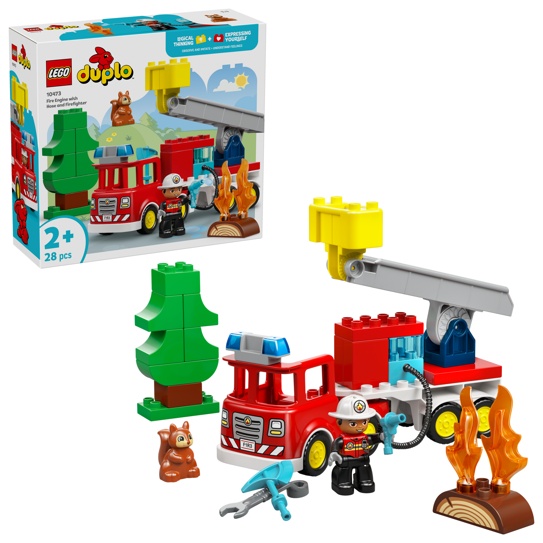 LEGO DUPLO Camión de Bomberos con Manguera y Bomberos 10473