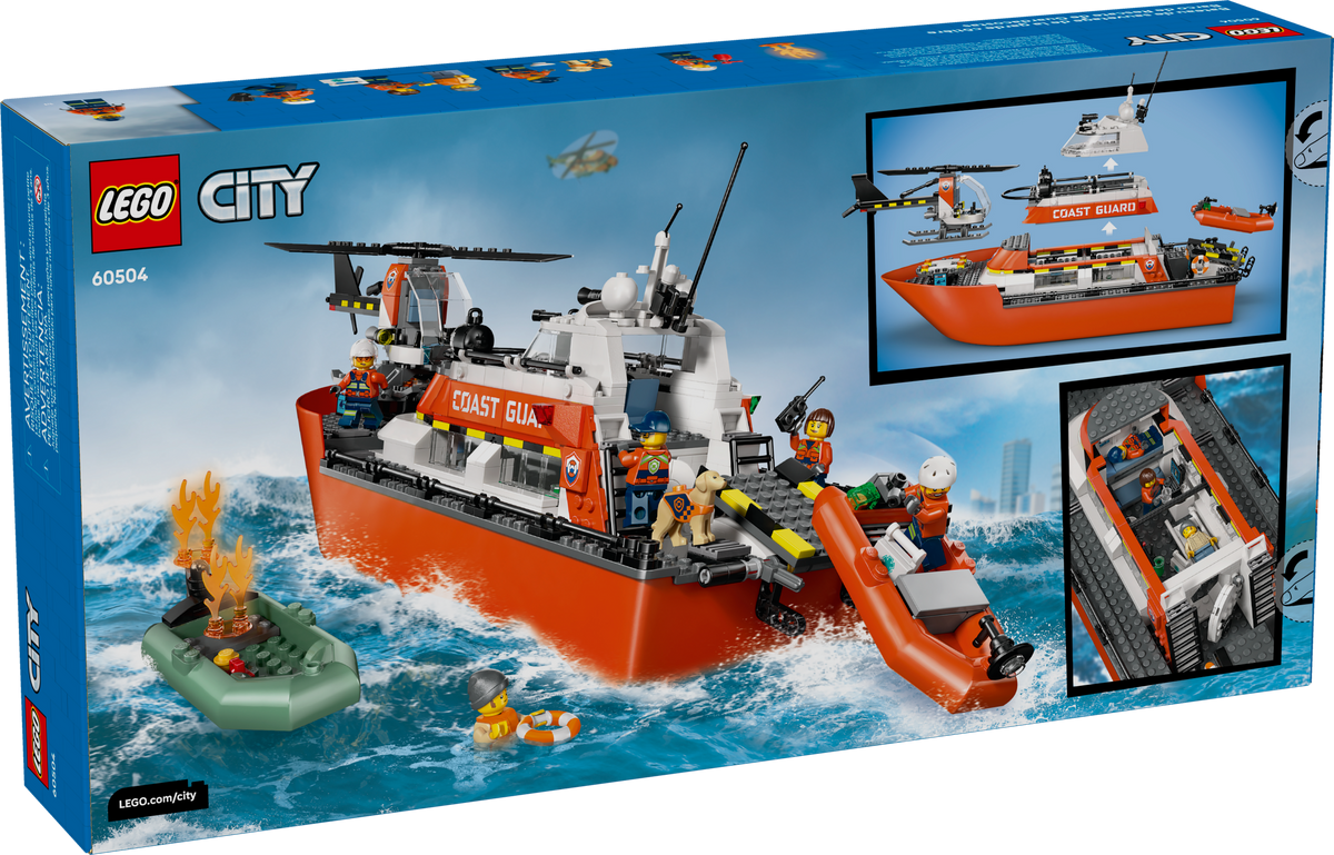 LEGO City Barco y Helicóptero de Rescate de Guardacostas 60504
