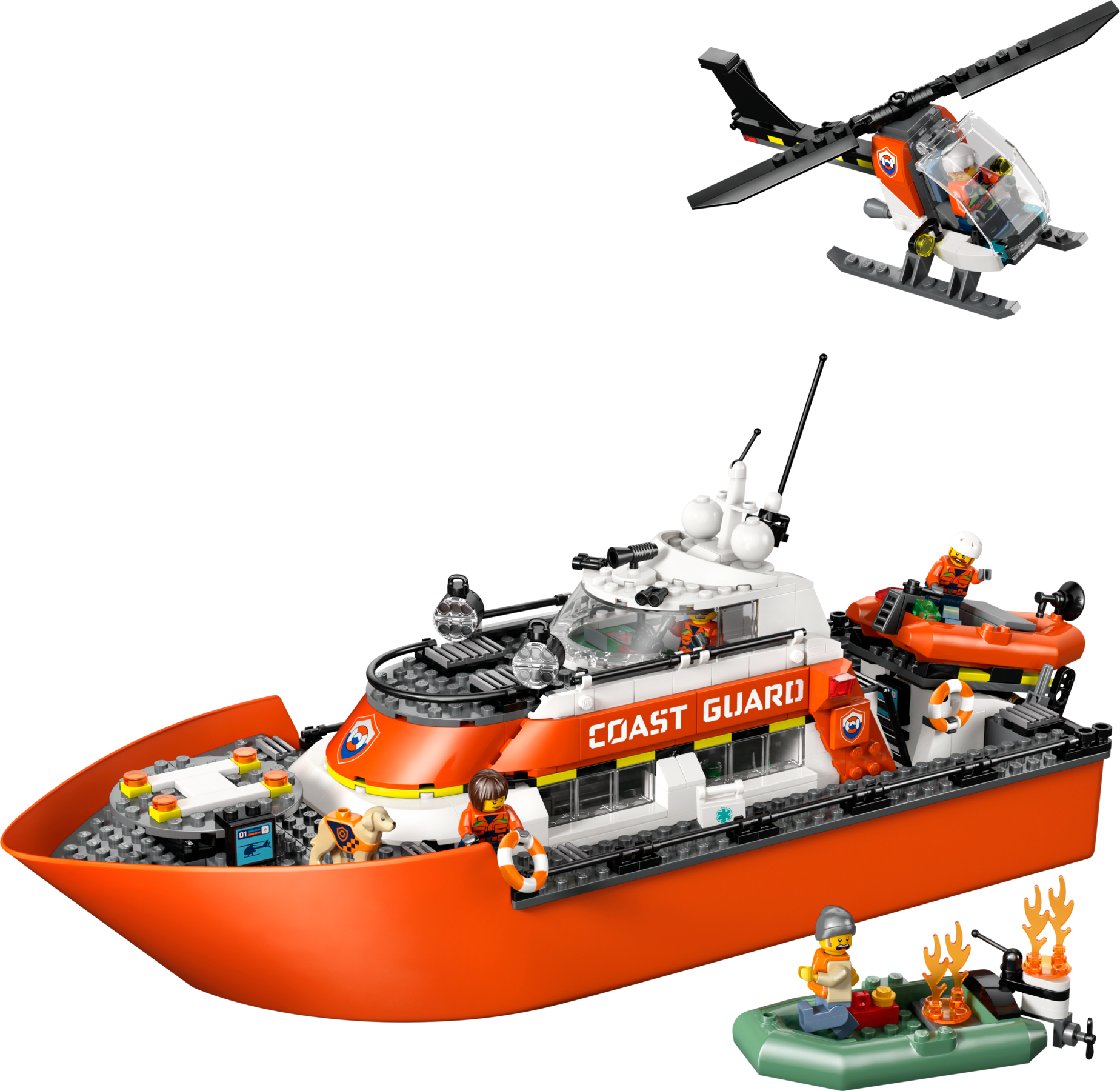 LEGO City Barco y Helicóptero de Rescate de Guardacostas 60504