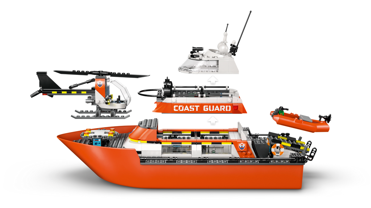 LEGO City Barco y Helicóptero de Rescate de Guardacostas 60504