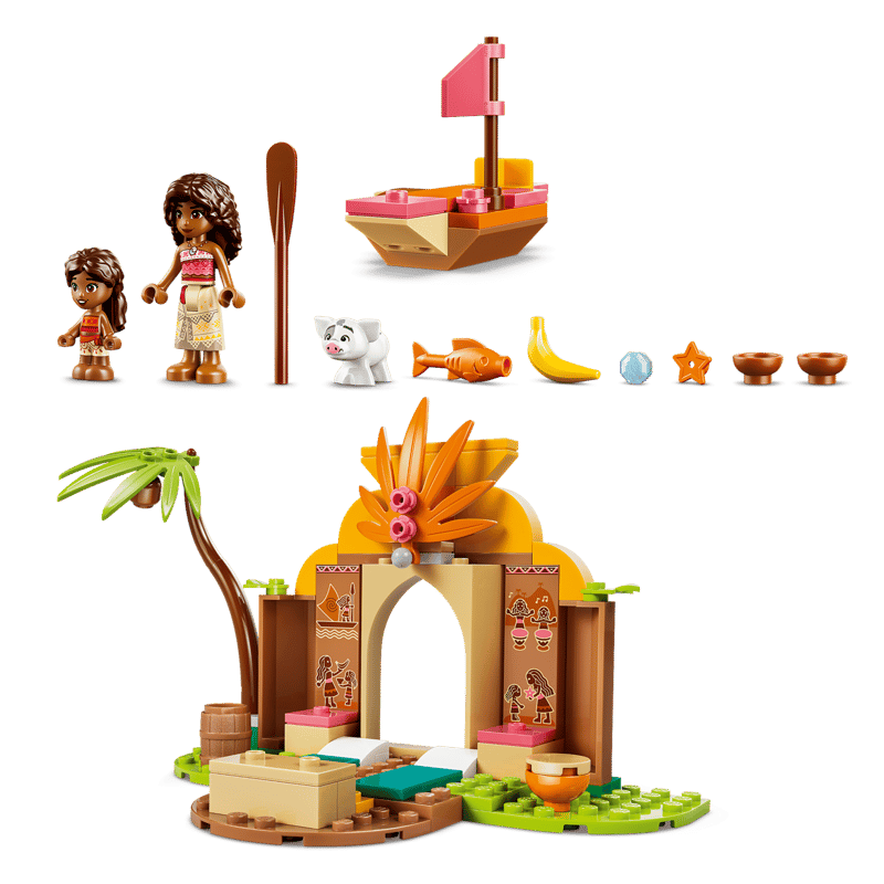 LEGO Disney Vaiana Casa de la Aldea y Barco 43282