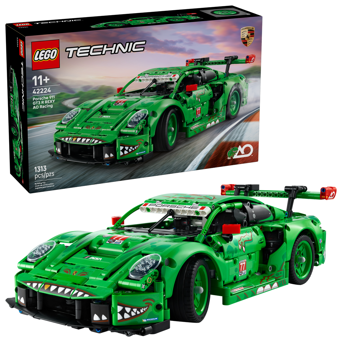 LEGO Technic Porsche 911 GT3 R REXY AO Racing Car 42224