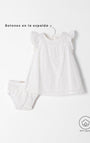 Conjunto Babyfresh Vestido y Panty Algodón Ojalillo para Bebé Niña