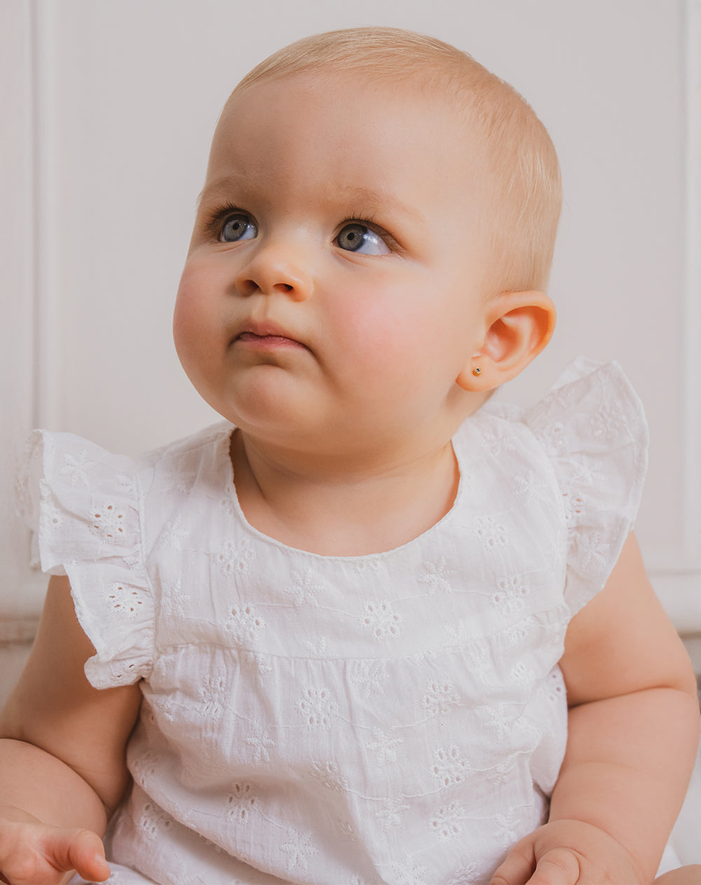 Conjunto Babyfresh Vestido y Panty Algodón Ojalillo para Bebé Niña