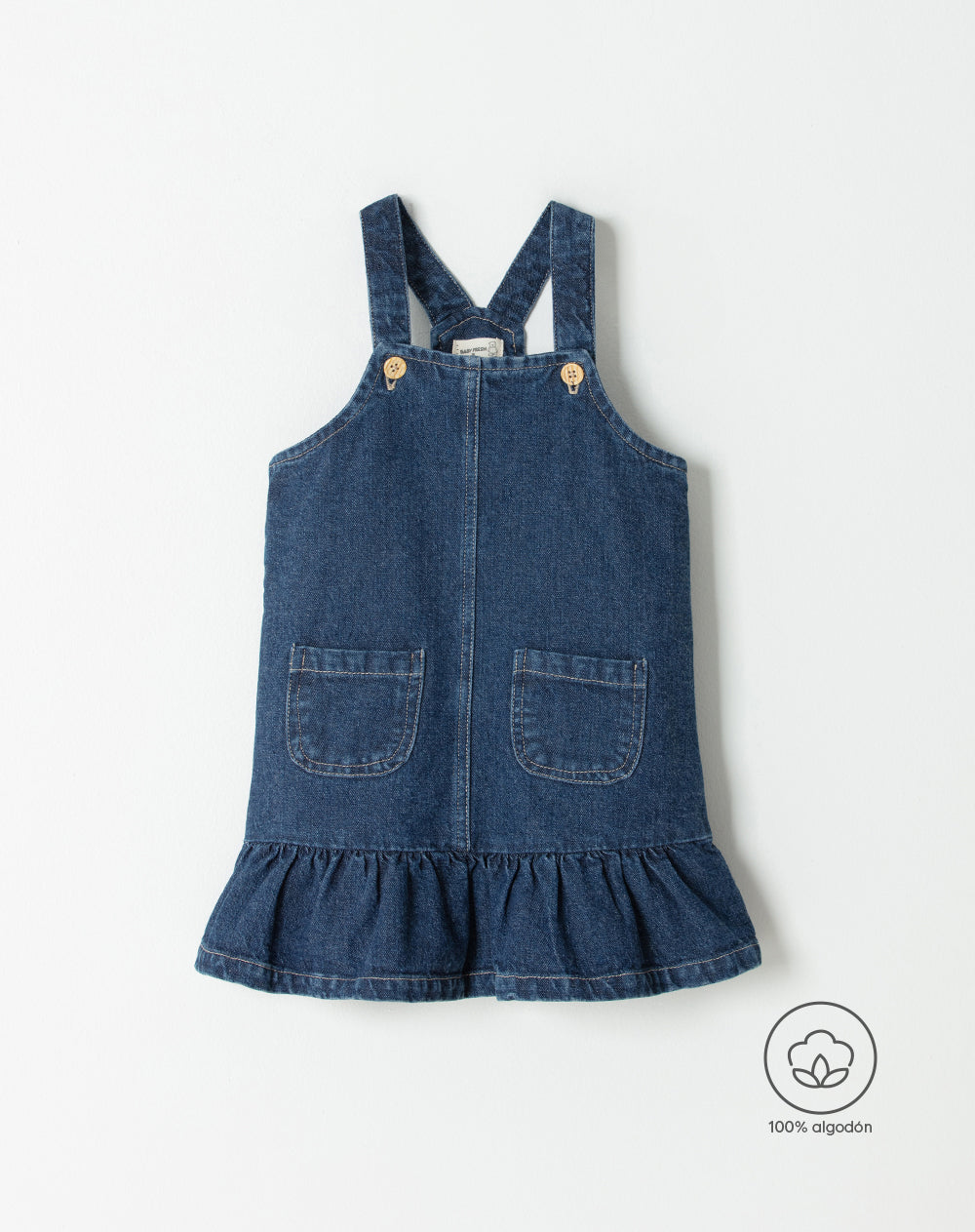 Overol Jardinera Babyfresh Algodón Índigo para Niña