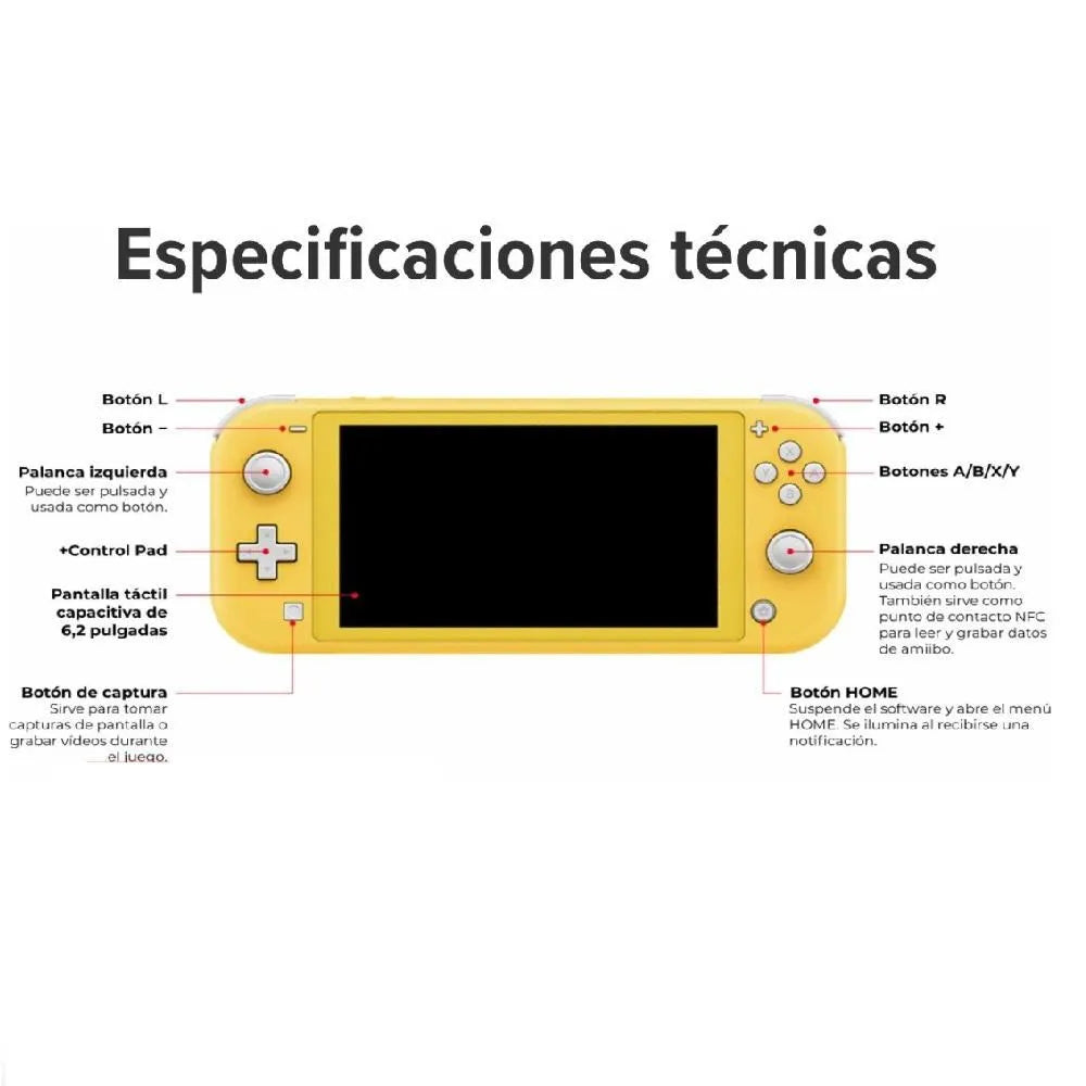 Consola Nintendo Switch Lite 32Gb Amarillo