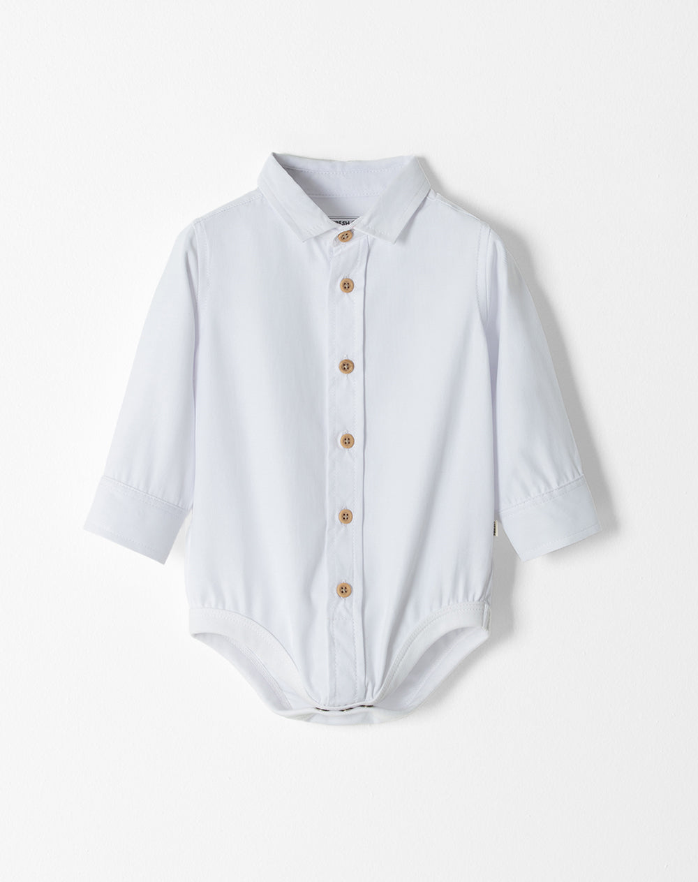 Body Babyfresh Manga Larga Algodón Blanco para Bebé Niño