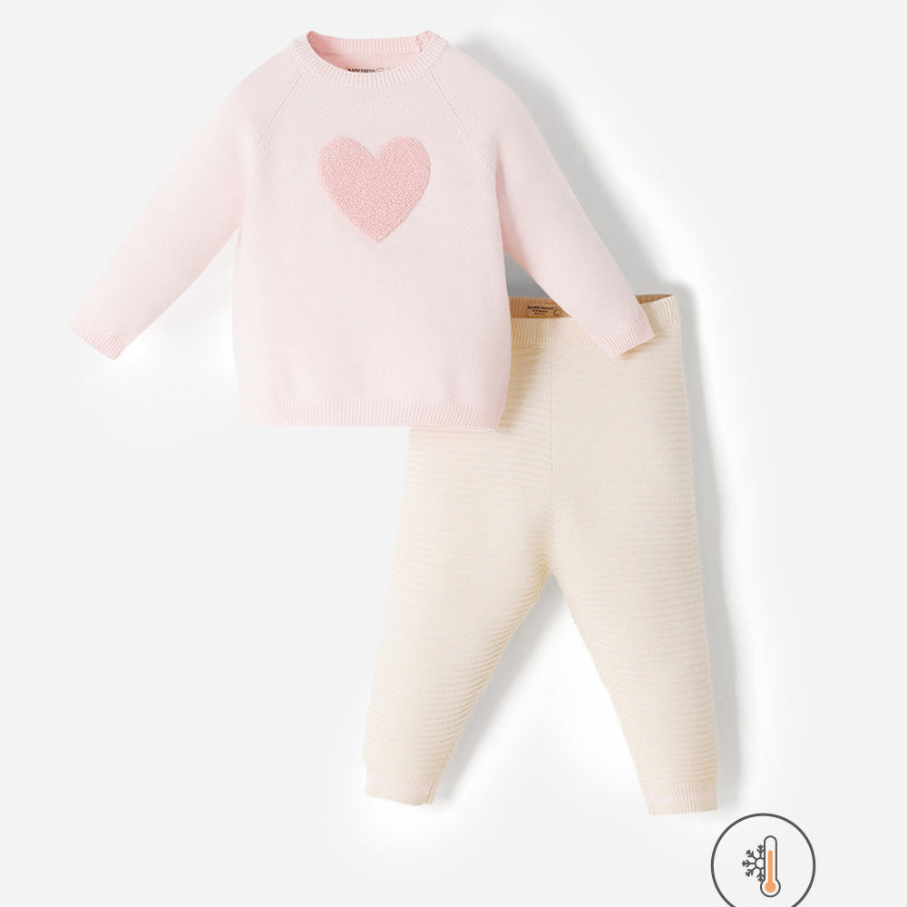 Conjunto Babyfresh Suéter + Pantalón Tejido Bebé Niña
