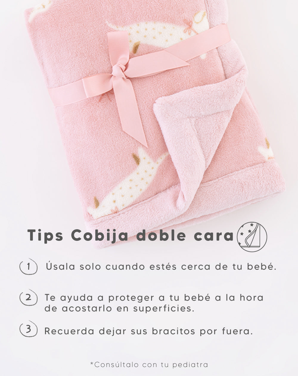 Cobija Babyfresh Acolchada Doble Faz para Bebé