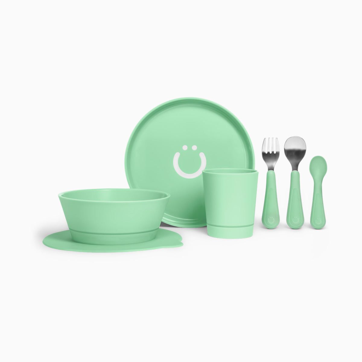 Ubbi 7-Piece Toddler Feeding Set Sugar Snap