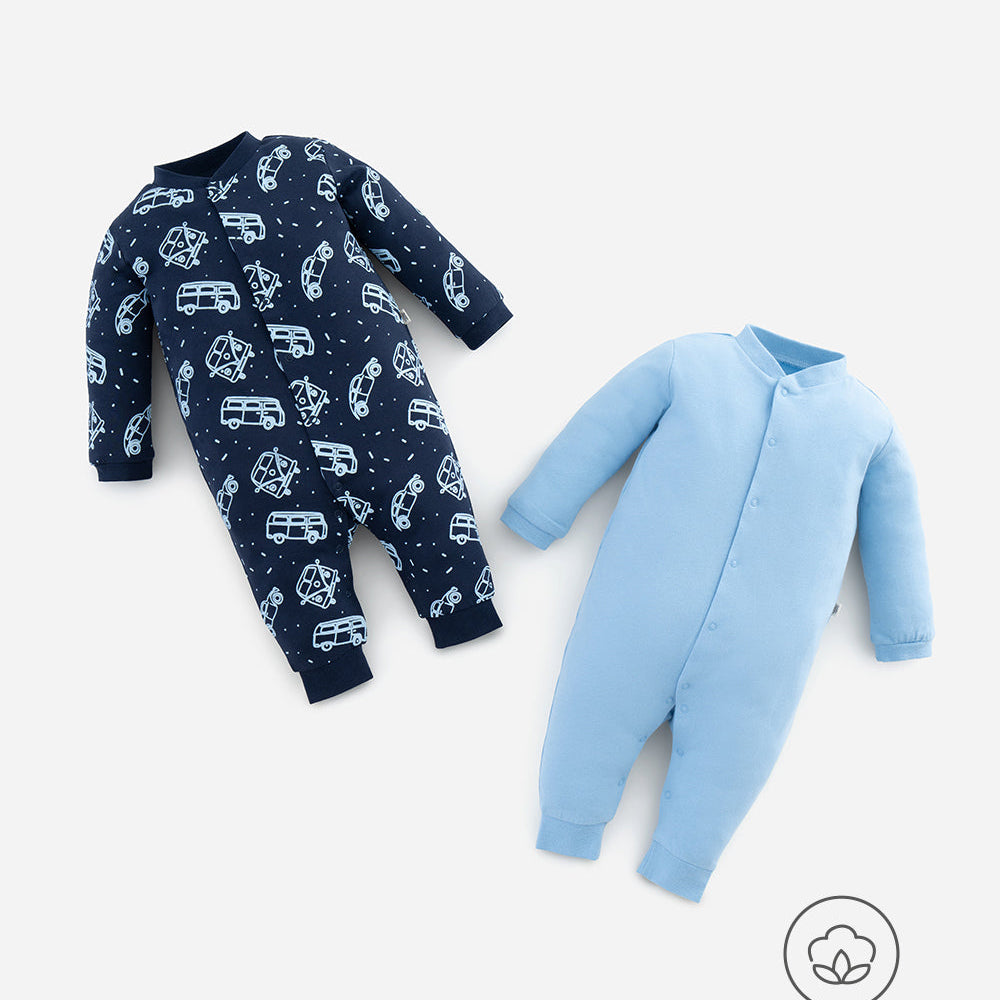 Babyfresh Pijama Algodón Botones a Presión Bebé Niño x2