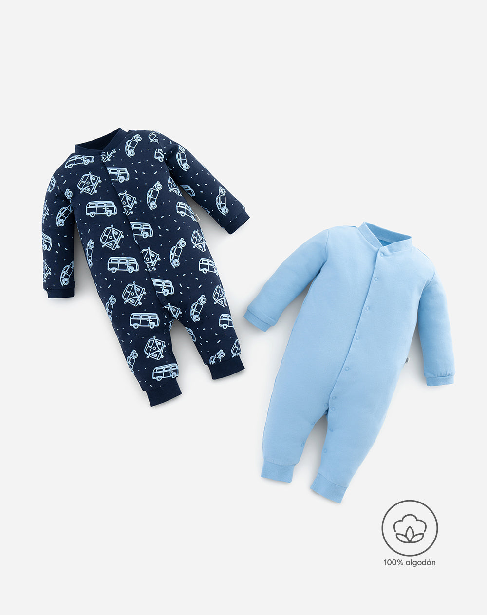 Babyfresh Pijama Algodón Botones a Presión Bebé Niño x2