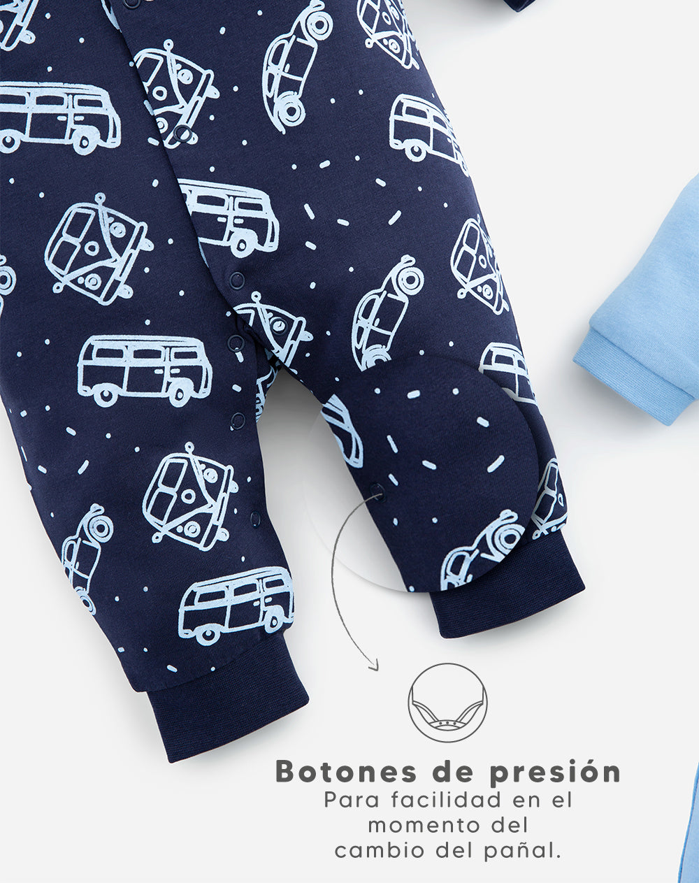 Babyfresh Pijama Algodón Botones a Presión Bebé Niño x2