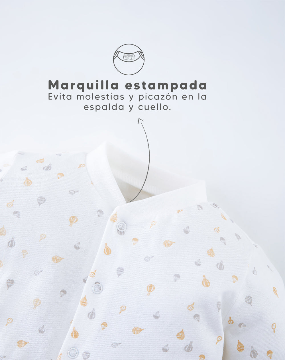 Pijama Babyfresh Algodón Botones a Presión x2 Unds para Bebés