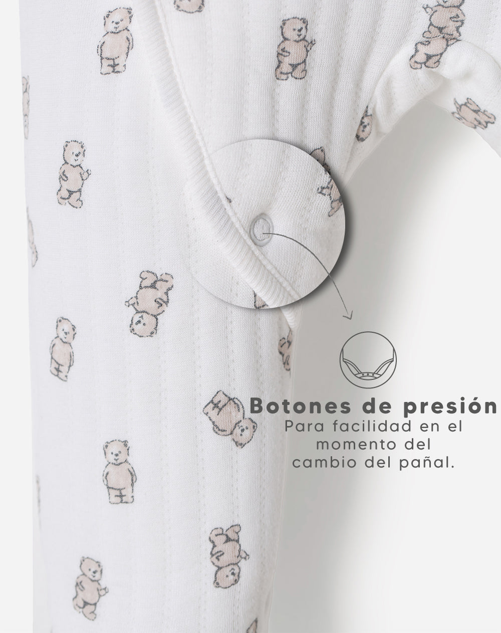 Pijama Babyfresh Botón a Presión Estampada Bebé Unisex