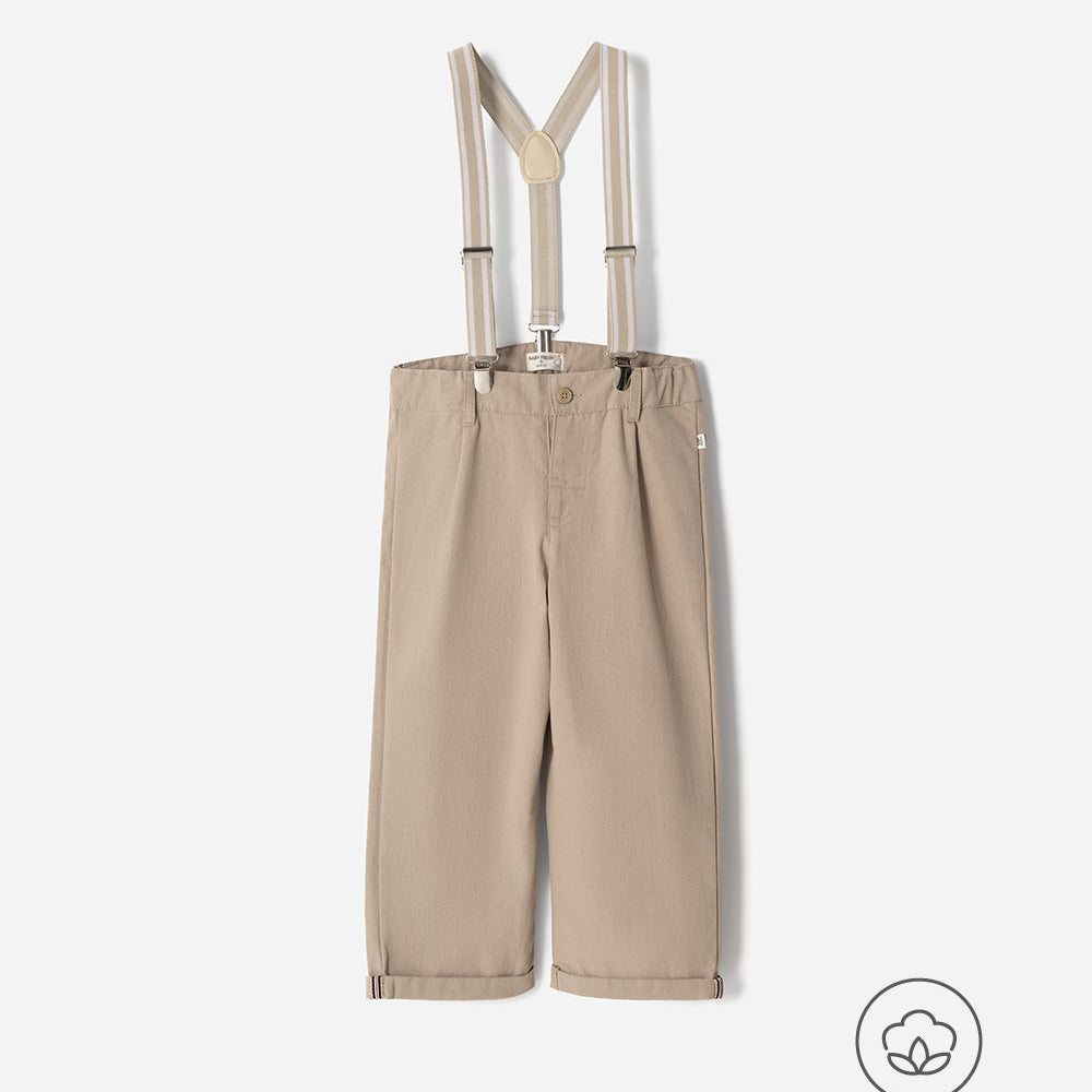 Pantalón Babyfresh Recto Drill Algodón con Cargaderas para Niño