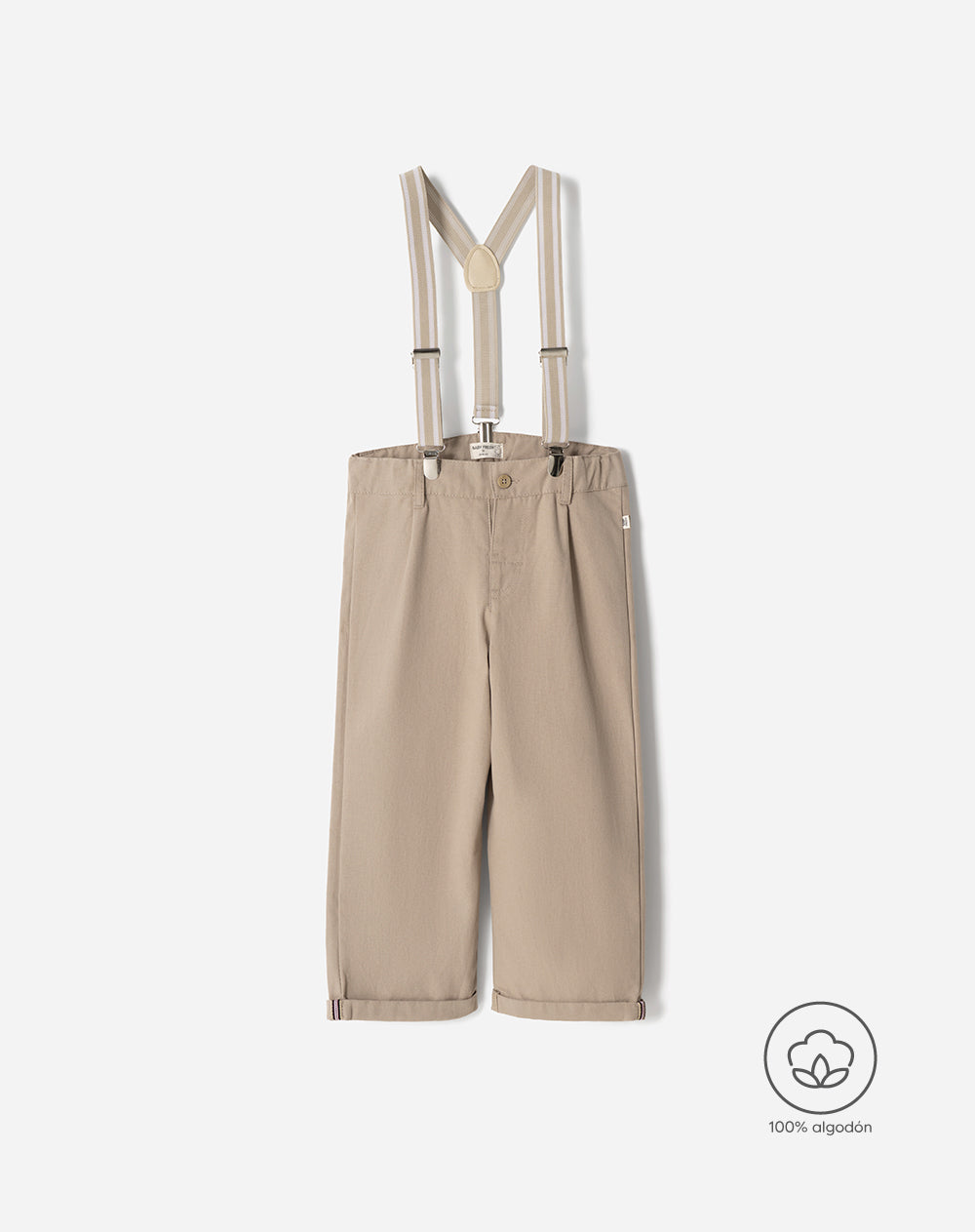Pantalón Babyfresh Recto Drill Algodón con Cargaderas para Niño
