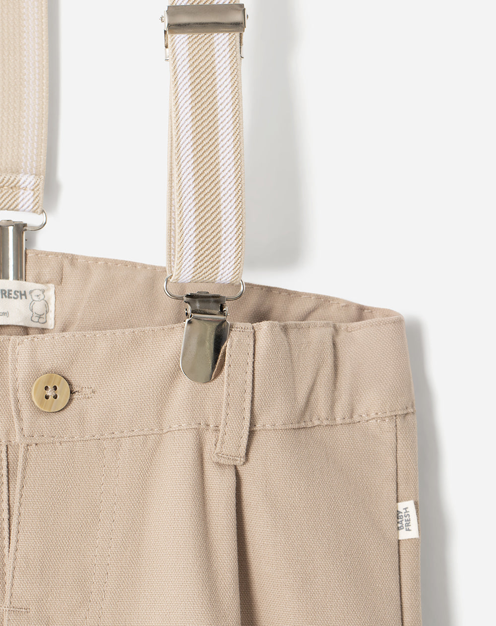 Pantalón Babyfresh Recto Drill Algodón con Cargaderas para Niño