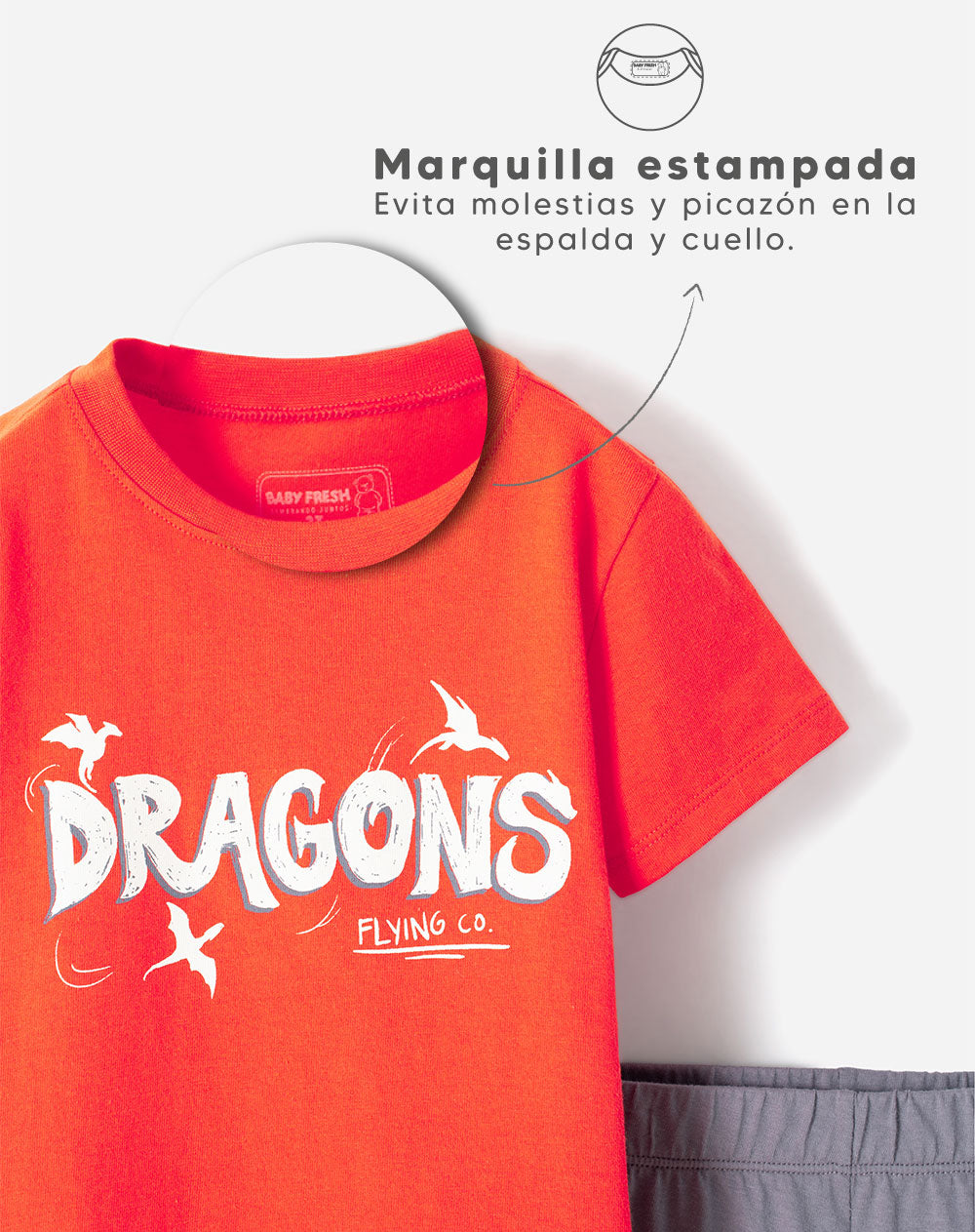 Pijama Babyfresh Camiseta y Short de Algodón para Niño