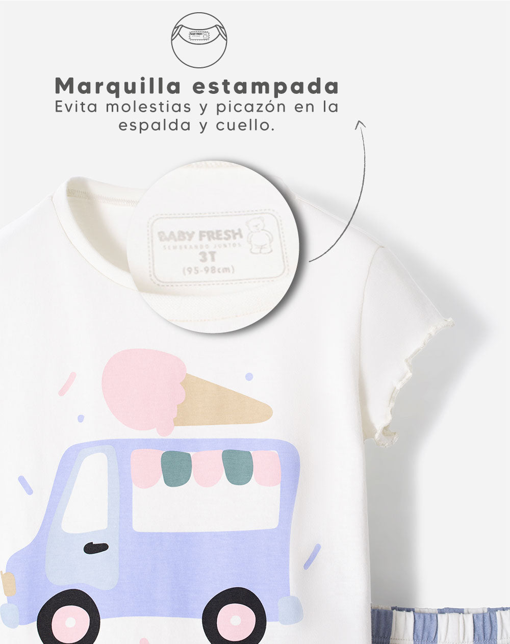 Pijama Babyfresh Camiseta y Short para Niña