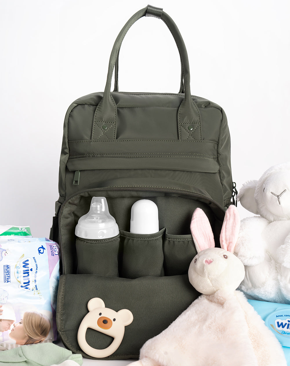Babyfresh Pañalera Tipo Morral con Cambiador Verde