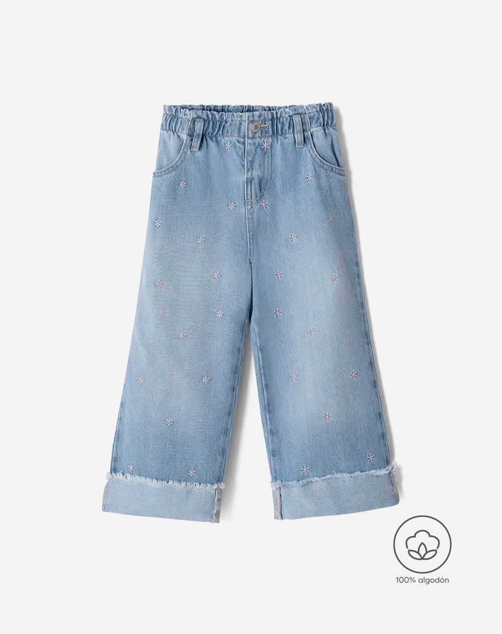 Jean Babyfresh Wide Leg Tiro Medio para Niña