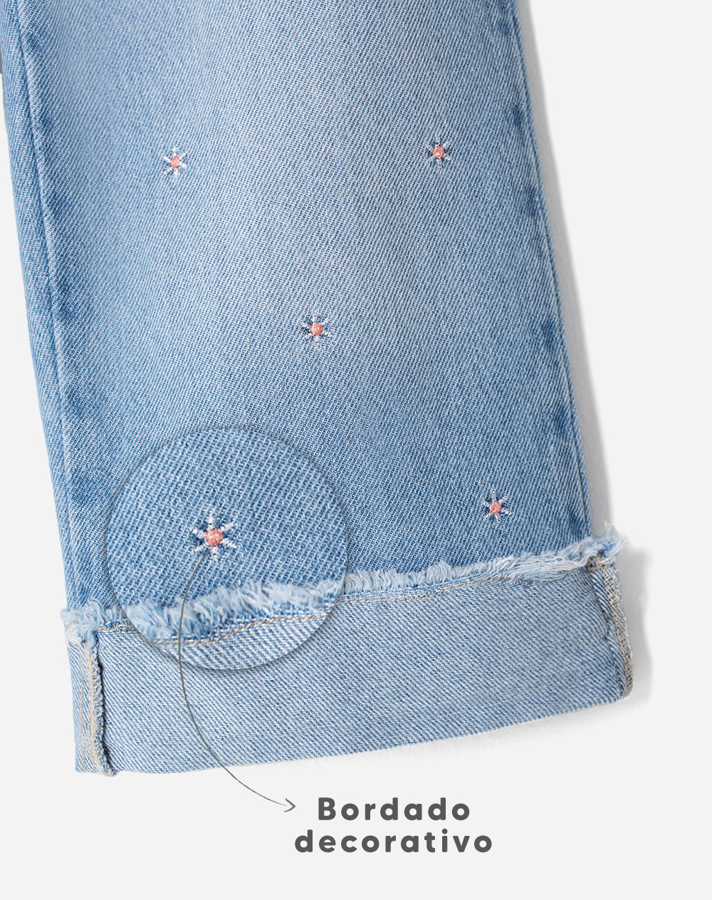 Jean Babyfresh Wide Leg Tiro Medio para Niña