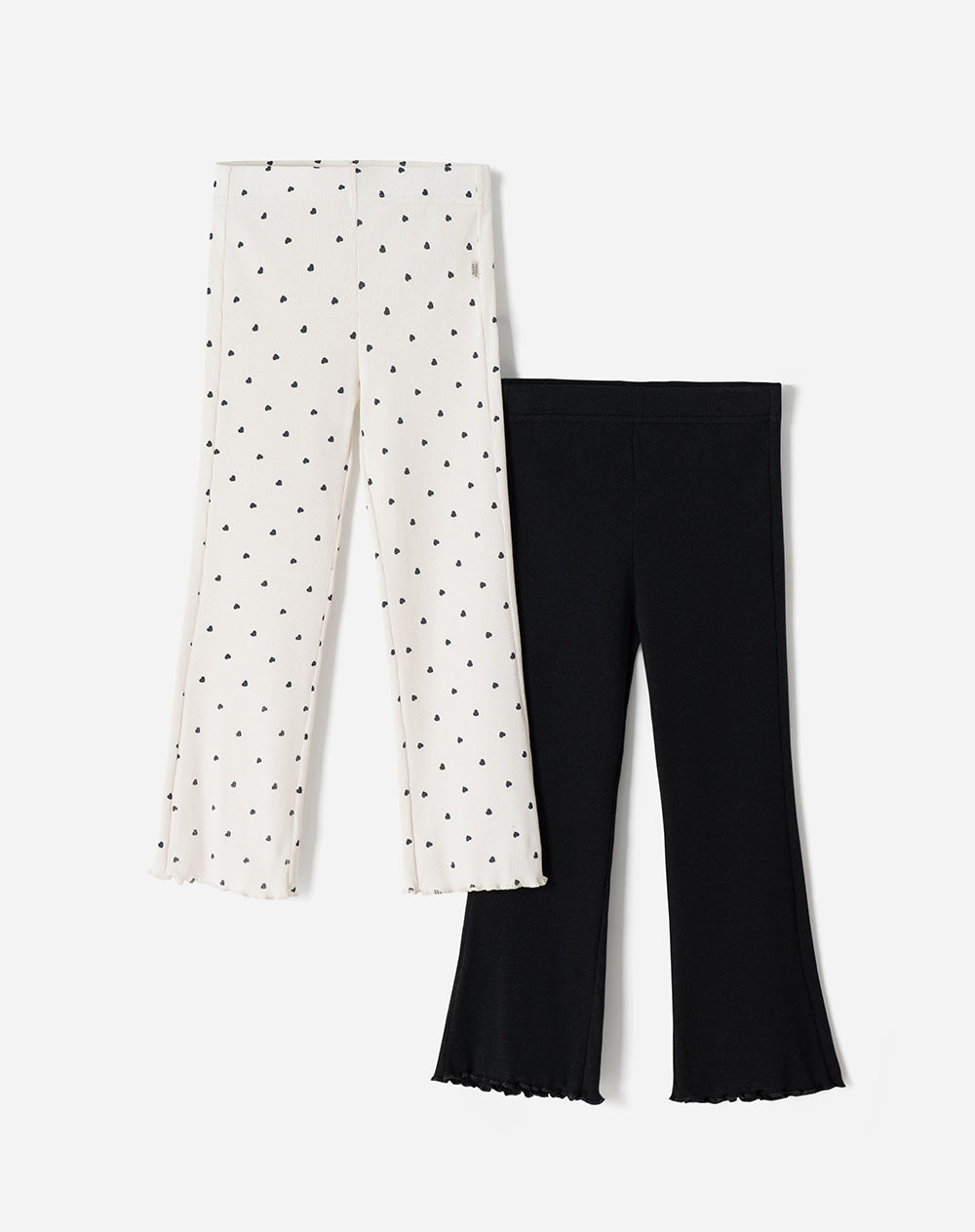 Leggings Babyfresh Pack x2 Tiro Alto Rib Surtido para Niña
