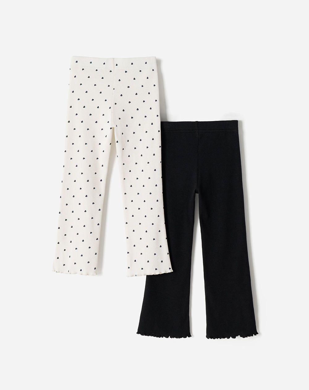 Leggings Babyfresh Pack x2 Tiro Alto Rib Surtido para Niña