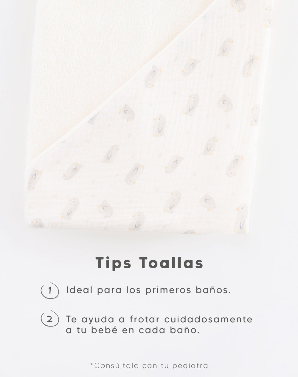 Toalla Babyfresh Tipo Delantal Algodón para Bebé