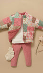 Chaqueta Acolchada Reversible Purebaby con Estampado Patchwork