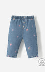 Jean Babyfresh Regular Bordado Índigo Bebé Niña